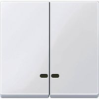 Лицевая панель Schneider Electric Merten System M для 2-кл. выключателя с подсветкой активно-белый картинка